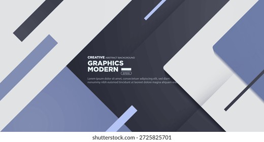 Abstrato sobrepor o plano de fundo de formas quadradas com branco, preto e roxo design de padrão de conceito de elemento de cor. Estilo de plano de fundo de banner simples. Vetor Eps10