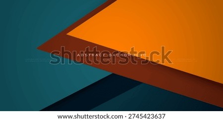 Abstract overlap triangle background with blue, brown, and orange color shapes pattern element concept banner design. Simple and modern background style. Eps10 vector