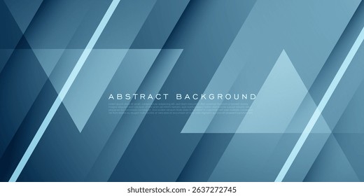 Abstract overlap triangle dark background. Dark blue background with papercut shadow triangle pattern background with lines. Eps10 vector