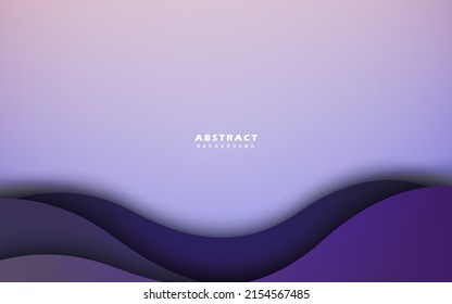abstract overlap wave shape  purple color background vector
