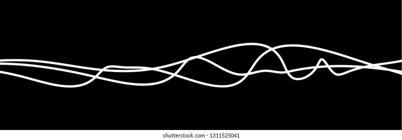abstract overlap wavy curve line
