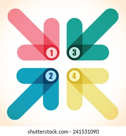 abstract overlapping arrow background