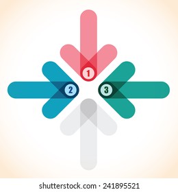 abstract overlapping arrow background