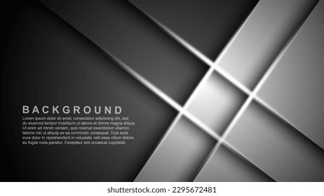 Abstract overlapping background with glowing lines. Concept vector design template for use modern cover element, banner.
