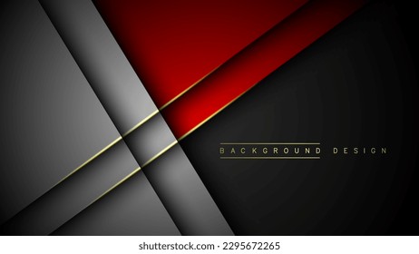 Abstract overlapping background with shadow lines. Concept vector design template for use modern cover element, banner.