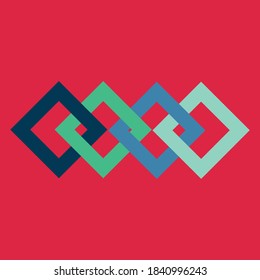An abstract overlapping block shape pattern background image.