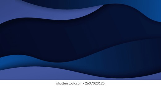 Abstract overlapping blue background. Simple paper cut background pattern. Vector Eps10
