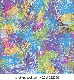 Abstract and overlapping brush seamless pattern,