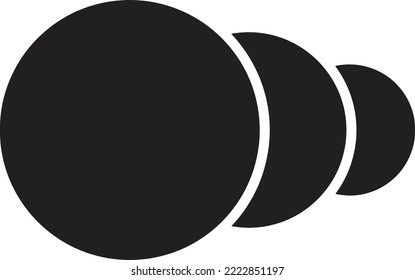 Resumen de la ilustración del logotipo del círculo superpuesto en un estilo moderno y mínimo aislado en el fondo