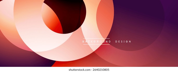 Abstract overlapping circles create vibrant gradient background. Warm tones dominate, suggesting modern design elements. Smooth transitions present visual harmony.