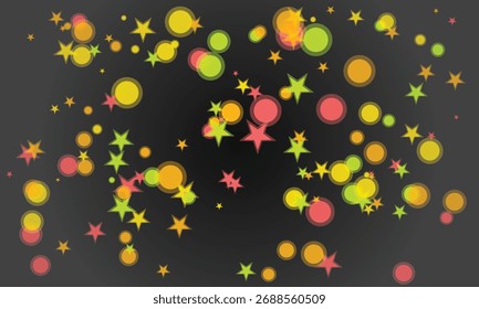 Abstract overlapping circles in red yellow and gray design wallpaper