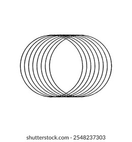 Abstract Overlapping Circular Lines Vector for Minimalist Art and Modern Design Projects