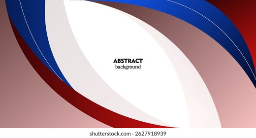 Abstract overlapping curve banner with 3D background. Simple overlapping shapes. Paper cut curve pattern. Vector Eps10