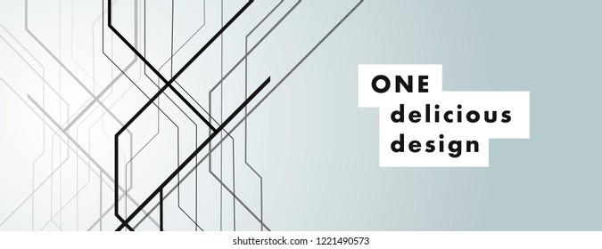 Abstract overlapping and geometric random broken lines and chaotic pattern of crossing design. Modern linear vector graphic illustration.