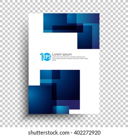 abstract overlapping geometric squares material business background design. eps10 vector