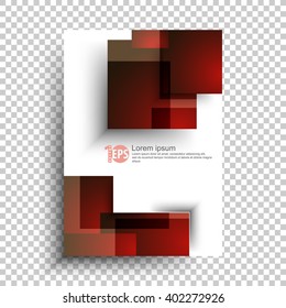 abstrakte überlappende geometrische Quadrate Material Business Hintergrund Design. eps10 Vektor