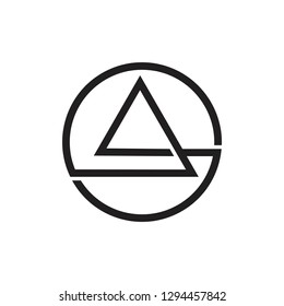 Abstract Overlapping Line Triangle Circle Logo