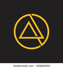 abstract overlapping line triangle circle logo
