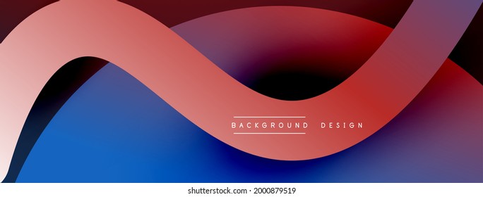 Abstract overlapping lines and circles geometric background with gradient colors