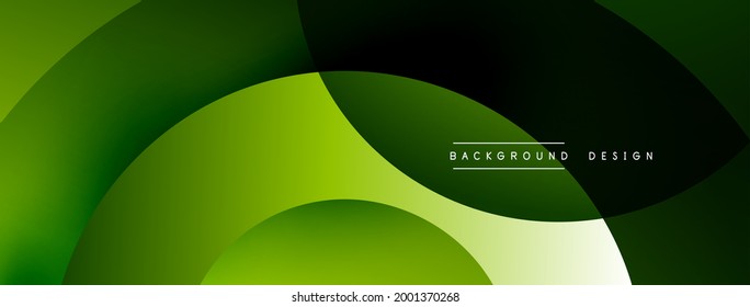 Abstract overlapping lines and circles geometric background with gradient colors