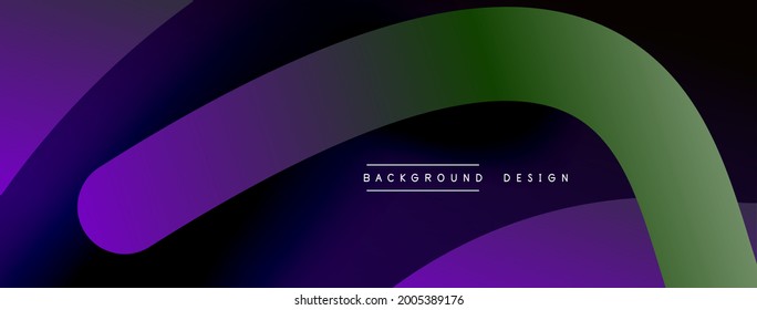 Abstract overlapping lines and circles geometric background with gradient colors