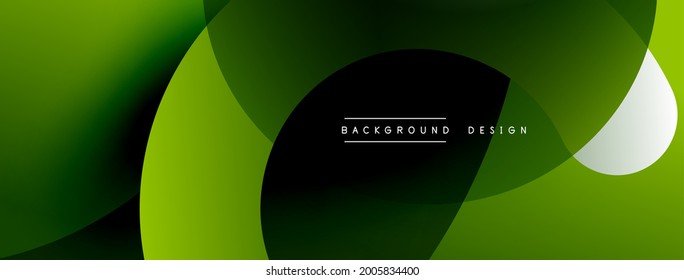 Abstract overlapping lines and circles geometric background with gradient colors