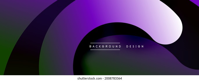 Abstract overlapping lines and circles geometric background with gradient colors