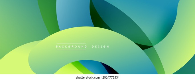 Abstract overlapping lines and circles geometric background with gradient colors
