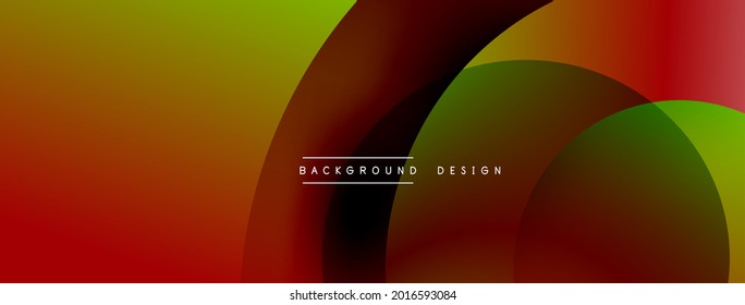 Resumen de líneas superpuestas y círculos de fondo geométrico con colores degradados