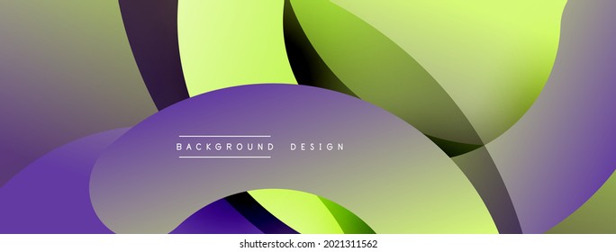 Abstract overlapping lines and circles geometric background with gradient colors