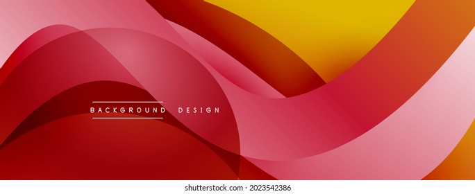 Abstract overlapping lines and circles geometric background with gradient colors
