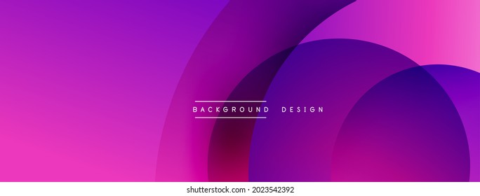 Abstract overlapping lines and circles geometric background with gradient colors