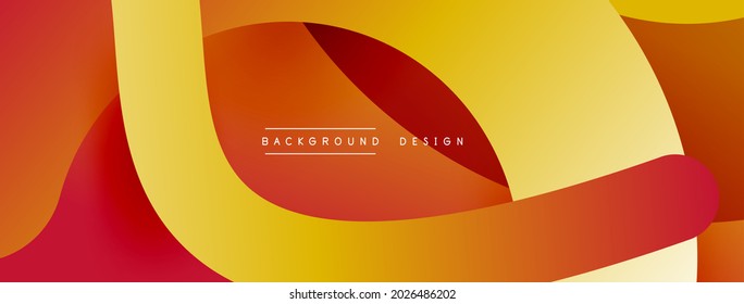 Abstract overlapping lines and circles geometric background with gradient colors