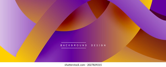 Abstract overlapping lines and circles geometric background with gradient colors