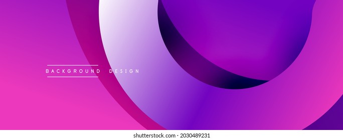 Resumen de líneas superpuestas y círculos de fondo geométrico con colores degradados