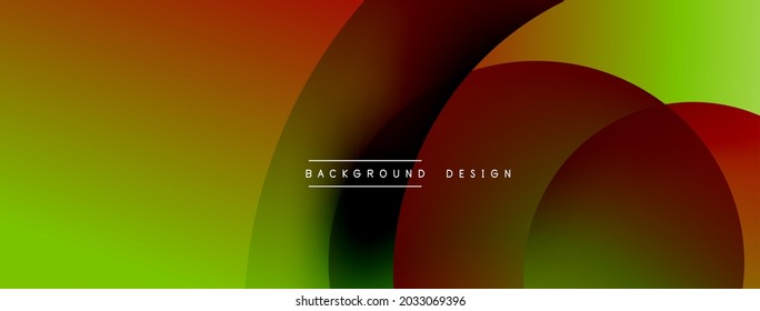 Abstract overlapping lines and circles geometric background with gradient colors