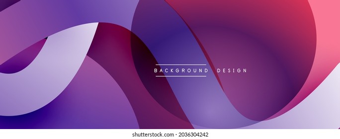 Abstract overlapping lines and circles geometric background with gradient colors