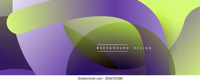 Abstract overlapping lines and circles geometric background with gradient colors