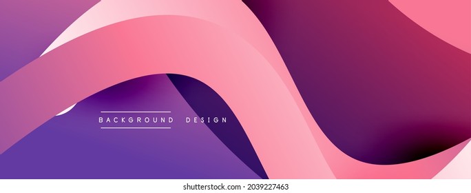 Abstract overlapping lines and circles geometric background with gradient colors