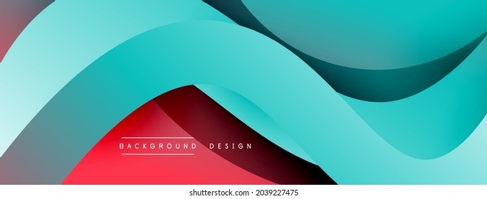 Abstract overlapping lines and circles geometric background with gradient colors
