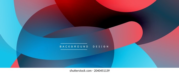 Abstract overlapping lines and circles geometric background with gradient colors