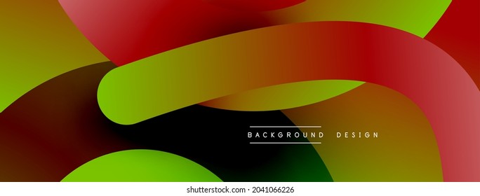 Resumen de líneas superpuestas y círculos de fondo geométrico con colores degradados