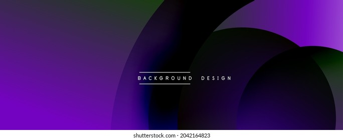 Resumen de líneas superpuestas y círculos de fondo geométrico con colores degradados
