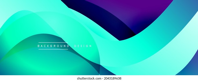 Abstract overlapping lines and circles geometric background with gradient colors