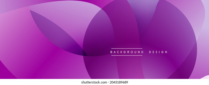Resumen de líneas superpuestas y círculos de fondo geométrico con colores degradados