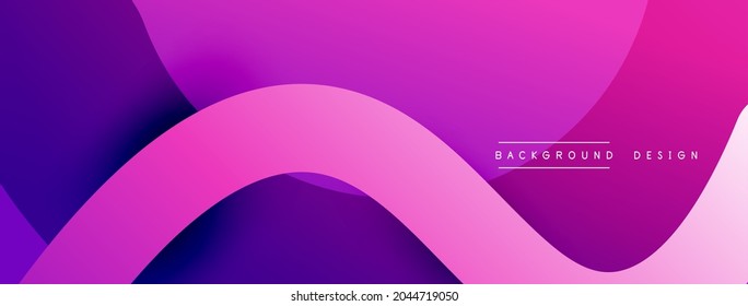 Abstract overlapping lines and circles geometric background with gradient colors