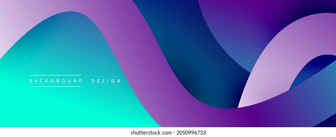 Abstract overlapping lines and circles geometric background with gradient colors