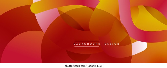 Abstract overlapping lines and circles geometric background with gradient colors