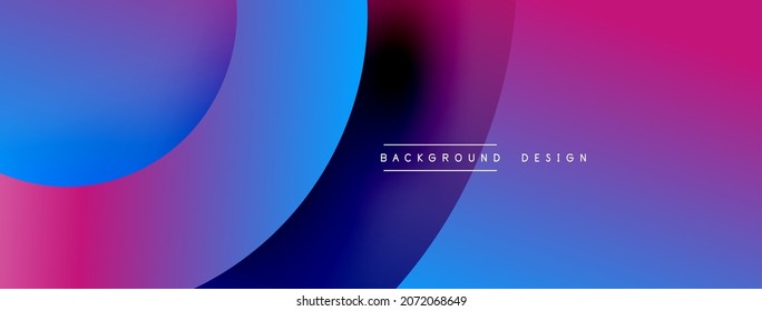 Abstract overlapping lines and circles geometric background with gradient colors