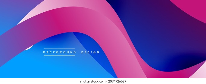 Abstract overlapping lines and circles geometric background with gradient colors